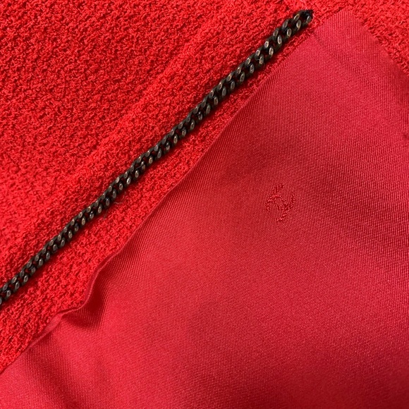 Vintage CHANEL 1998 Red Tweed 2 Piece Jacket Skirt Set Size‎ 46 - Picture 5 of 15